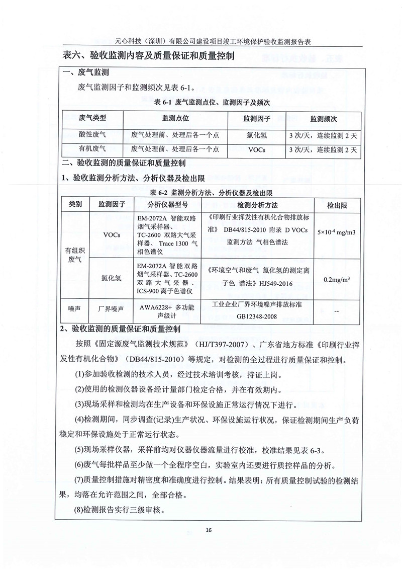 元心科技(深圳)有限公司竣工验收报告表(图20) 元心科技(深圳)有限公司竣工验收报告表(图20)
