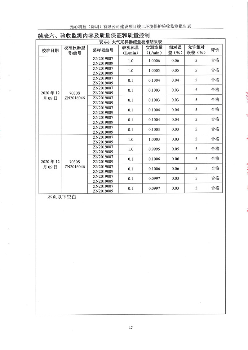 元心科技(深圳)有限公司竣工验收报告表(图21) 元心科技(深圳)有限公司竣工验收报告表(图21)